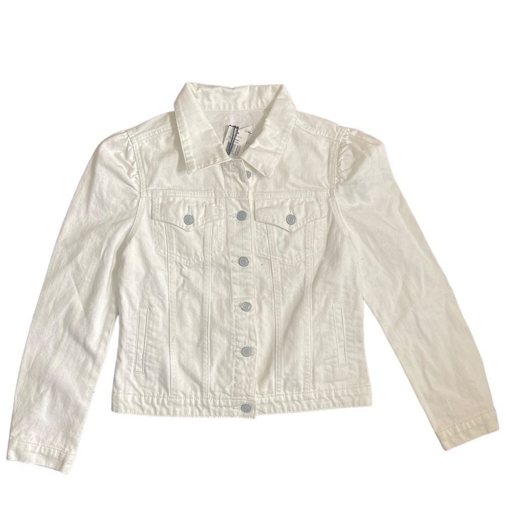 NWT Vigoss White Denim Jean Jacket Women’s Small